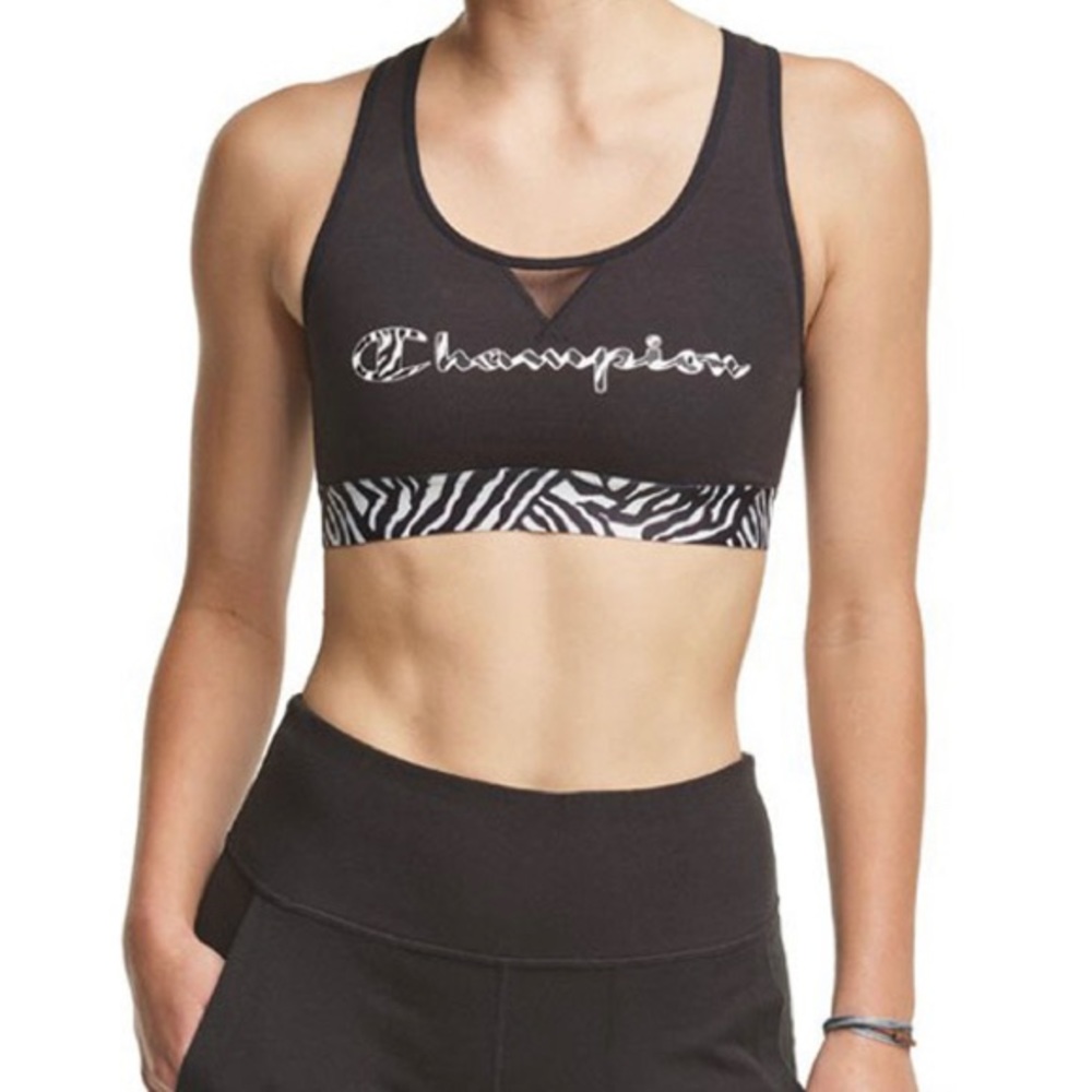 Champion Sports Bra • Black/ Zebra
